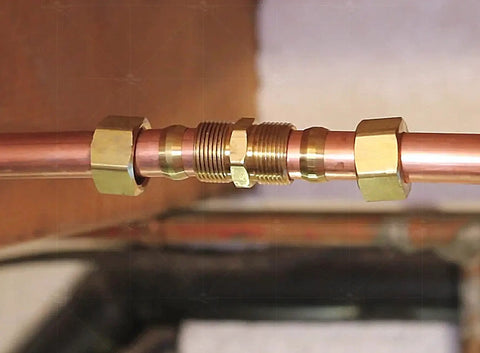 Heavy Duty Rock Solid Brass Compression Union Elbow Pipe Fitting One Half Inch 90 Degree Connector for copper tubing