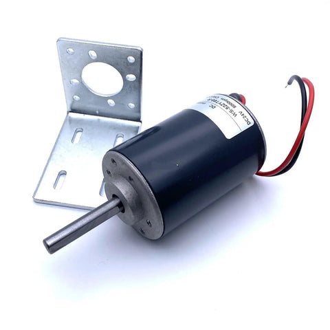 Top Gonna Get This High Speed Mute Permanent Magnet DC Motor For 12V Or 24V With 52MM Frame And 8MM Shaft on metal mount.
