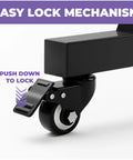 Keyboard Stand Caster Wheels Set Of 4 Replacement Locking Heavy Duty Wheels With Brake For Piano Stands Close-up View