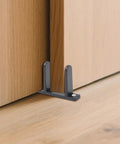 4-Piece Black Closet Door Floor Guide Set With Screws And Screwdriver For Smooth Sliding Closet Doors Fits 1-3/8 Inch Thick Doors