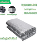 Heavy Duty Double Reflective Insulation Roll 48 By 10 Feet Radiant Barrier Attic Window Heat Shield B2, folded aluminum bubble foil wrap.