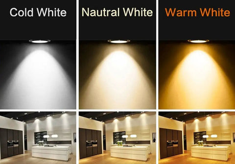 MR16 3W LED Bulbs 12V GU5.3 Warm White Spotlight For Landscape Recessed And Track Lighting Pack Of 10, lighting color comparison.