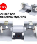 Shop Ready 3000 RPM Rotary Polisher With 550 Watt Copper Motor Heavy Duty Bench Buffer For Jewelry Casting And Dental Lab Work Rock Solid Cast Iron Finisher, double top polishing machine, 110V, designed for efficient buffing.