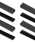 4 Sets 4 Ft Sliding Door Track System With Durable Plastic Build For One Quarter Inch Door Panels Suitable For Glass Cabinet Or Closet Doors Easy Installation Low Noise U Channel Hardware Set Black
