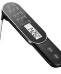 Rechargeable Digital Meat Thermometer With Ultra Fast 0.5 Second Instant Read And Plus Or Minus 0.5 Degree Fahrenheit Accuracy Auto Rotating Backlight Display IP67 Waterproof Wireless Kitchen BBQ Tool For Grilling And Smoking Like A Boss, black, digital display and probe visible