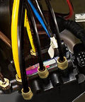 Installed Push To Connect Pneumatic Fittings Set Quarter Inch Tube OD To Eighth Inch NPT Male DOT Air Brake Line Fittings
