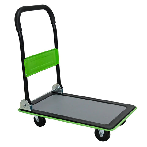 Heavy Duty Folding Platform Cart 330 Lbs Capacity Alloy Steel Hand Truck With Smooth Rolling Swivel Casters For Moving Warehouse Tasks And No Sweat Daily Hauling