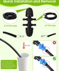 Quick installation guide for Automatic Lawn Sprinkler System With 32.8Ft 8 to 12 Tubing And 16.4Ft 4 to 7 Tubing Kit