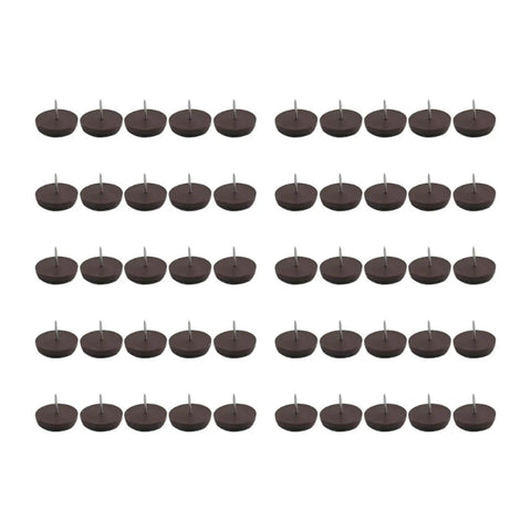 Chair Leg Floor Protectors Set Of 50 Pieces Nail On Slider Glides Pads For Stools And Tables, Heavy Duty Rubber Feet To Protect Floors, Odorless