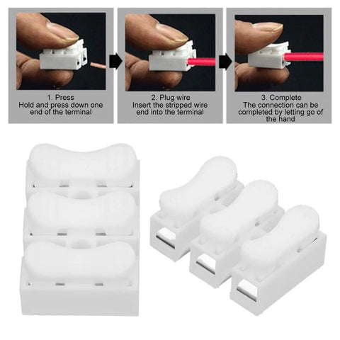 Pro Grade Heavy Duty Quick Connector Cable Clamp Terminal Block With Spring Steel Contacts, Flame Retardant Engineering Plastic Housing