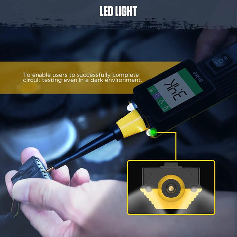 All In One Pro Grade Car Electrical Tester Kit For 12V And 24V Systems Digital Voltage Meter with LED light in use
