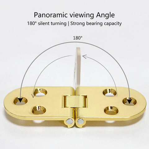180 Degree Flush Mount Cabinet Hinge Set No Fuss Easy Install Adjustable Concealed Door Hinges In Zinc Alloy close-up view