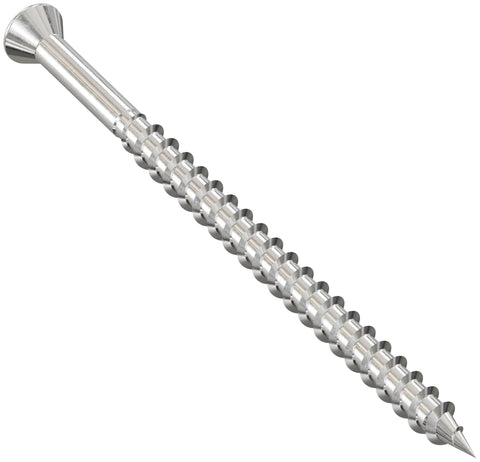 Heavy Duty Collated Trim Head Construction Screws Solid As A Rock Pro Grade Fasteners Three Inch 7 Gauge 305 Coating Square Drive One Thousand Count Tan Finish Exterior Deck And Siding Hardware Clean Finished Look