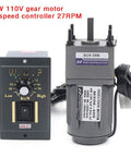 Workhorse 110V 6W AC Gear Motor With Single Phase Design 27 RPM Geared Motor And Variable Speed Controller