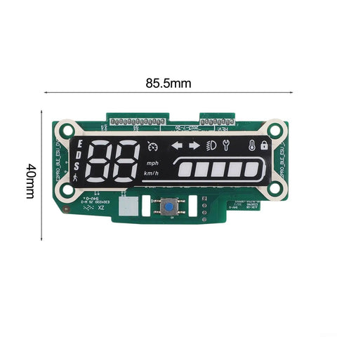 Replacement Control Board For E2 Pro Electric Scooter Upgrade showing dimensions 85.5mm x 40mm, detailed view.