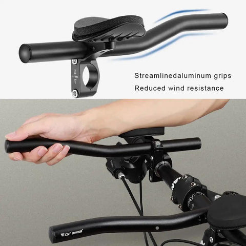 All Day Grip Aero Bar Foam Pad For MTB And Road Bikes Boosts Grip And Control With Ergonomic Handlebar Attachment. Close-up view.