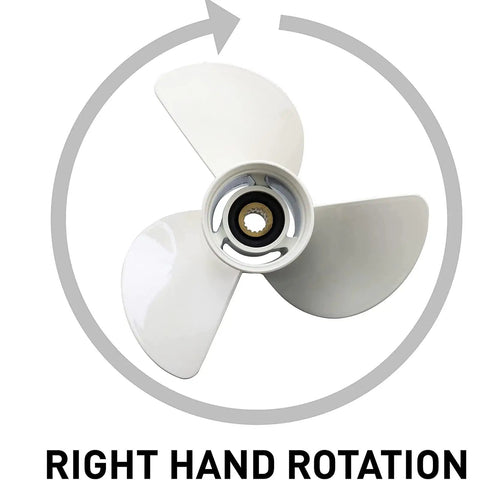 Upgrade Aluminum Outboard Propeller 13 1-4 x 17-K 3-Blade RH 15 Spline For Yamaha Engines 60HP to 130HP White Finish Durable Replacement Marine Prop Direct Fit
