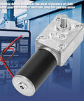 Heavy Duty Reversible Gear Motor 24V 8mm Shaft High Torque Electric Drive for Curtain Machines Advertising Equipment Window Opener and Smart Devices 100 RPM shown against industrial background