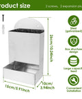 Durable Outdoor Premium Galvanized Steel Oyster Shell And Chicken Grit Feeder Featuring Roomy Hopper Auto Gravity Dispenser Solid As A Rock Hassle Free Essential dimensions, screws, and installation tips.