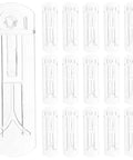 24 Pack Plastic Shelf Support Pegs For 0.79 Inch Thick Panels shown in transparent clear material