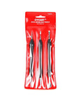 Leathercraft Modeling Tools Set Three Piece With S M L Sizes In Red PVC Pouch Six Tips For Precise Lines Carving Figures And Smoothing Edges In A Handy Leatherworking Kit displayed in red packaging.