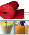 Banish Wall Scuffs And Door Dings Cold With Heavy Duty Self Adhesive Wall Protectors Black Foam Bumper Strips Durable Paint Shield For Garage Cars Playrooms And Gyms 3cm Thick 32 Ft Roll, red foam roll, measuring 3.3ft.