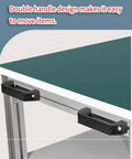 Workhorse Aluminum Anti Static Workbench With Smooth Rolling Locking Casters And Heavy Duty Swivel Brake Wheels For Precision Electronics Repair Lab Applications - close-up of double handle design for easy movement.