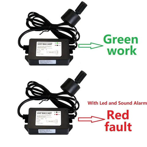 Replacement 40W-55W T5 Single 4-Pin Ballast with 425mA output, LED indicator, audible alarm showing green and red status