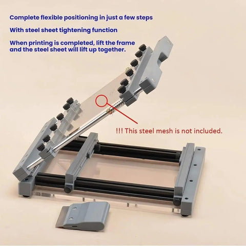 Desktop Manual PCB Solder Paste Printing Table For SMT Stencil Printing, Precision Mini Screen Printer For 150 By 150 mm PCBs