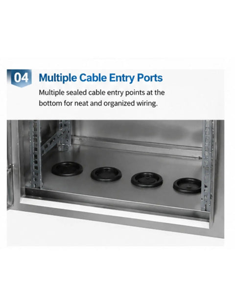 Beefy 304 Stainless Steel Outdoor Junction Box Waterproof Electrical Enclosure Heavy Duty Weatherproof Metal Housing For Outdoor Electrical Installations with multiple cable entry ports