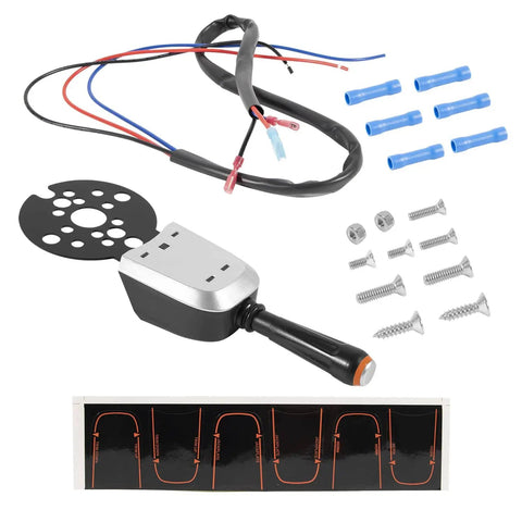 Bezel Control Switch For Seastar Hydraulic, Cable And Tilt Steering, Blinker Trim System, with screws, wires, and manual
