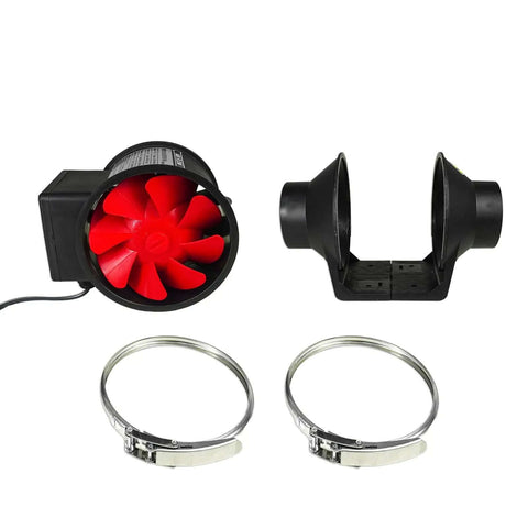 Powerful 3 Inch Duct Fan With Speed Controller Delivers Up To 200 Cubic Meters Per Hour Airflow for 3D printers and grow tents