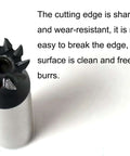 Angled side view of NACX 10mm x 60° HSS dovetail cutter end mill, black metalworking tool