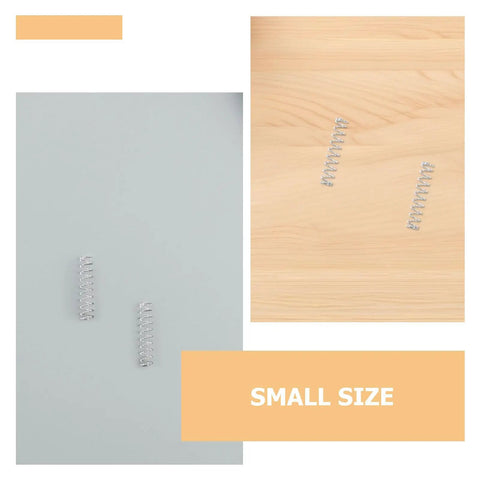 Premium 40 Pack Stainless Steel Ballpoint Pen Compression Springs With Click Mechanism For Smooth Writing, Reusable Refill Kits, Durable Mini Retractable Pens, Reliable Replacement Parts For Daily Note Taking And Office Stuff small size springs on gray and wood background