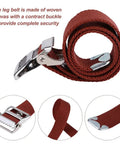 2 Pack Drywall Stilt Replacement Parts Leg Straps Kit featuring pro-grade braided straps with buckle and metal plate