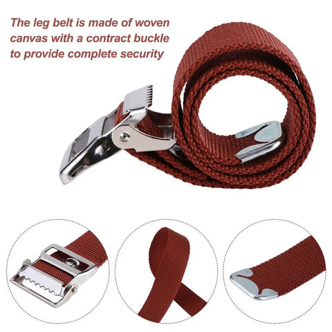 2 Pack Drywall Stilt Replacement Parts Leg Straps Kit featuring pro-grade braided straps with buckle and metal plate