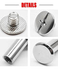 Heavy Duty Nickel Plated Binding Screw Posts Chicago Barrel Screws Bulk Kit 40 Piece close-up showing threading and smooth finish.