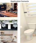 Image showing application scenarios of Super Dope Ceramic Toilet Bolt Covers in a bathroom with a modern design.