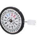 NH36A Automatic Watch Movement Replacement With 24 Jewels And White Date Wheel Crown At Three O Clock Bidirectional Winding