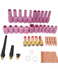 50 Pcs TIG Gas Lens Collet Body Kit For WP17 WP18 WP26 TIG Torch Welding Consumables Set for quick replacements.