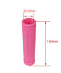 2 Pairs Mushroom Bicycle Handlebar Grips For BMX MTB Road And Mountain Bikes Soft Rubber Comfort 120Mm Length Fits 22Mm Bars