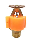 Reliable Top Notch Copper ESFR Fire Sprinkler Head Pendent Type DN20mm 3 4 NPT Fast Response with orange cover and brass fitting.