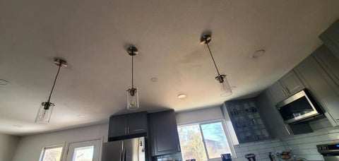 3 Pack Clear Glass Vintage Pendant Lights With Brushed Nickel Finish For Kitchen Island Sleek Modern Glass Ceiling Hanging Lights