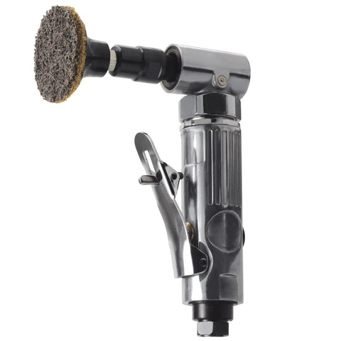 One Quarter Inch Air Die Grinder Kit With Twenty Sanding Discs Right Angle Design Ergonomic Grip Polished Body Pneumatic Grinder
