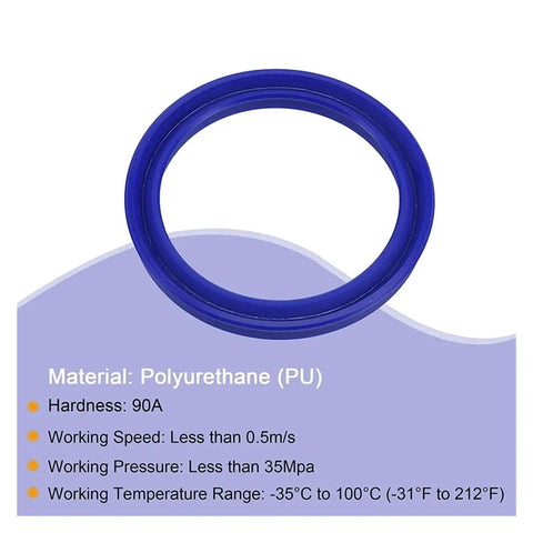 Badass Y Type Ring Polyurethane Hydraulic Oil Seal Upgrade Your Cylinder Piston Setup With These Top Notch Industrial Grade Sealing Washers Made To Crush Wear And Handle High Pressure Temps Plus You Get Five Pcs Ready For Action Now Today., 45x55x6mm PU 90A hydraulic seal ring
