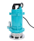 Tough As Nails Half Horsepower Submersible Water Pump With Heavy Gauge Stainless Steel Build And A Super Quiet 3450 Rpm Motor. Aqua color pump design.