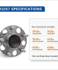 New Rear Wheel Hub Bearing Assembly For 2006 To 2011 Honda Civic LX GX DX With Encoder ABS Direct Fit Replacement OEM Equivalent