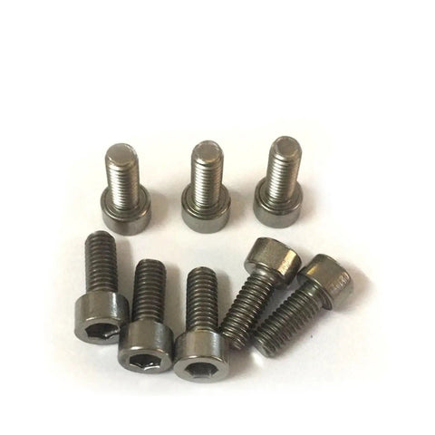 Kickass M3 Hex Socket Head Machine Screws And Round Head Titanium Bolts For Gritty Metalworking And Weekend Shop Builds Pro Grade tight tolerance screws on a white background.