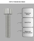 M6 X 25 Millimeter Titanium Bolts, Killer Lightweight Hex Screws For Bikes And Motorcycle Whips, Rust Proof Fastener Pack, Boss Grade Upgrades, Natural Finish, Tight Fit.