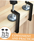 2-Pack Patio Clips Adjustable Fasteners for Wicker Sectional Sofas and Rattan Chairs on wooden beam